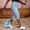 Light Blue, variant on Zedker Women's Capri Leggings Yoga Capris Pants Stretchy Crop Pants High Waisted Straight Leg 21" with Pockets Black Size S-XXL