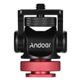 thumbnail image 1 of Andoer 180° Rotary Mini Ball Head Ballhead Hot Flash Shoe Mount Adapter 1/4 Inch Screw with Wrench for DSLR Camera Microphone LED Video Light Monitor Tripod Monopod, 1 of 1