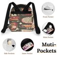thumbnail image 4 of Fast Food Restaurant Menu Small Backpack Cute Mini Backpacks For Woman Lightweight Daypacks, 4 of 8
