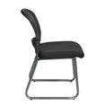 thumbnail image 3 of Office Star ProGrid Contour Guest Reception Waiting Room Chair with Sled Base, Titanium, 3 of 3