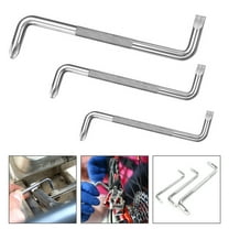 LEORX 3Pcs Slotted Flat Head Screwdrivers Silver Sturdy for Repair Use