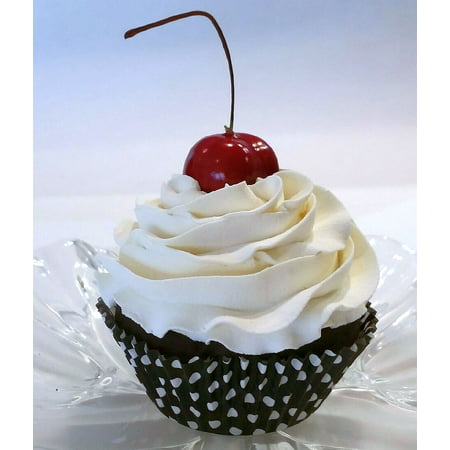 Fake Cupcake Chocolate- Vanilla Cupcake Faux Cupcake- Fake Food Decoraton Dezicakes