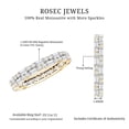 thumbnail image 6 of Rosec Jewels Elegant Moissanite Eternity Ring for Women - Wedding Anniversary Gift, 10K Yellow Gold, US 3.50, 6 of 7