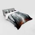thumbnail image 3 of Ambesonne Nature Bedding Set 3 Pcs, Autumn Sky and Leaves, Twin, Grey Red, 3 of 3