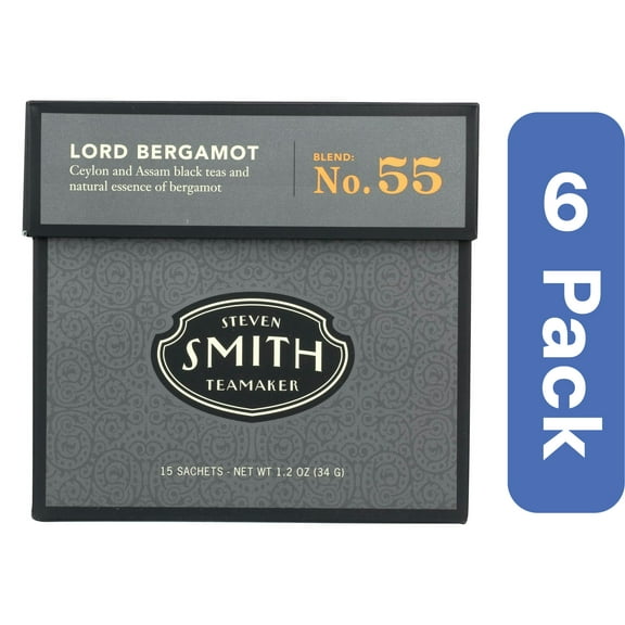 Smith Black Tea Lord Bergamot 15 Bags (Pack of 6)