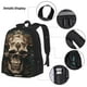 thumbnail image 3 of Disketp Metal Style Horned Skull Mochila Estampada de Gran Capacidad con Lonchera y Estuche, Set de 3 Piezas para Estudiantes, 3 of 7