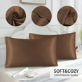 thumbnail image 4 of Livrdious Satin Silk Pillowcase for Hair and Skin Soft and Cooling Pillow Cases with Envelope Closure Gift for Women Men, 2-pack, 20"x28", 4 of 8