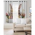 thumbnail image 2 of Bunny Eggs Easter Blackout Curtains for Bedroom Living Room Darkening Curtains 96 Inches Long Spring Botanical Blossom Motif Window Curtain 2 Panels Set Window Treatment Grommet Drapes 52"x96", 2 of 9