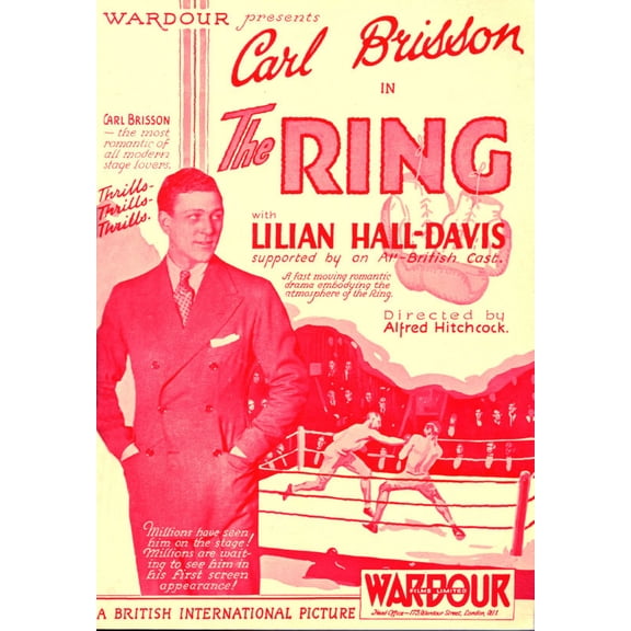 Ring the Movie Poster 24x36 boxing carl brisson Art Poster 24x36 Square Adults Poster Time