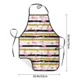 thumbnail image 4 of Naloa 1Pack Adjustable Bib Apron Waterdrop Resistant Cooking Kitchen Aprons for Women Men Chef, Gold Glittering Hearts and Flamingos Print, 4 of 5