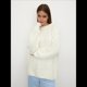 thumbnail image 4 of Suéter de Cuello Redondo para Mujer, Larga, Farol, Tejido , Holgado e Informal Crema S, 4 of 10