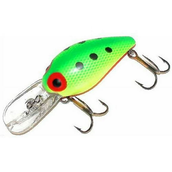 Brad's Wigglers Crank Bait, Flat Green Mesh/Chartreuse/Black Dot