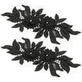 thumbnail image 6 of ELAYARD 2Pcs Black Embroidery Applique Patches Iron on Clothes Decorative Sewing Accessories, 6 of 8