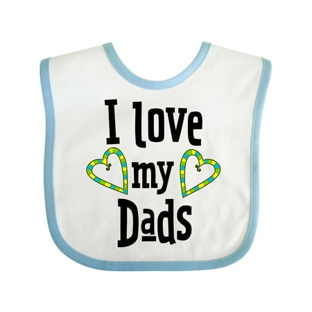 

Inktastic I Love My Dads- Hearts Gift Baby Boy or Baby Girl Bib