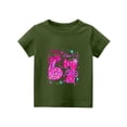 thumbnail image 5 of YOUYEDIAN Birthday 7 Year Old Girl T Shirt - I was 6 Now I'm 7 67 Funny Cute Short Sleeve Crew Neck Tops (Army Green, 8-9 Years), 5 of 5