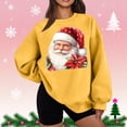 thumbnail image 4 of Birdeem Chandail en Molleton de Noël à Col Rond en Polaire Fine pour Femmes, Manches Longues, Coupe Ample, Chandails en Molleton de Noël pour Femmes, Hauts de Noël pour Femmes, 4 of 5