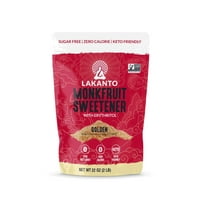 Lakanto Monk Fruit Sweetener Golden Sugar Free, 2 lbs, 1 Count