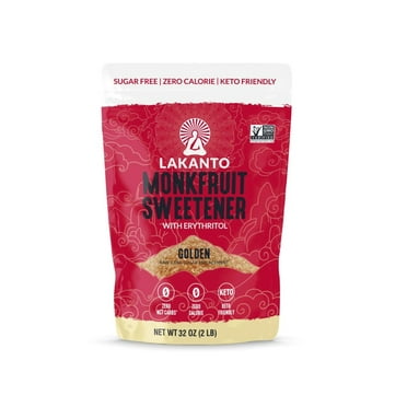 Lakanto Monk Fruit Sweetener Golden Sugar Free, 2 lbs, 1 Count