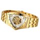 thumbnail image 5 of Qarigey Reloj de moda para hombre, reloj deportivo de negocios, portátil, ajustable, resistente al agua, reloj de lujo, reloj de mecánico, Oro/Blanco 2Conjunto, 5 of 6