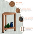 Corner Shower Stool for Shaving Legs, Teak Corner Shower Bench Stools