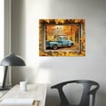 thumbnail image 3 of ONETECH Farmhouse, Old truck, Autumn season, Pumpkin, Fall for Jesus, He never leaves Canvas Prints Wall Art Painting, Jesus Farm Landscape Christian Canvas Picture Wall Decor Living Room, 3 of 4