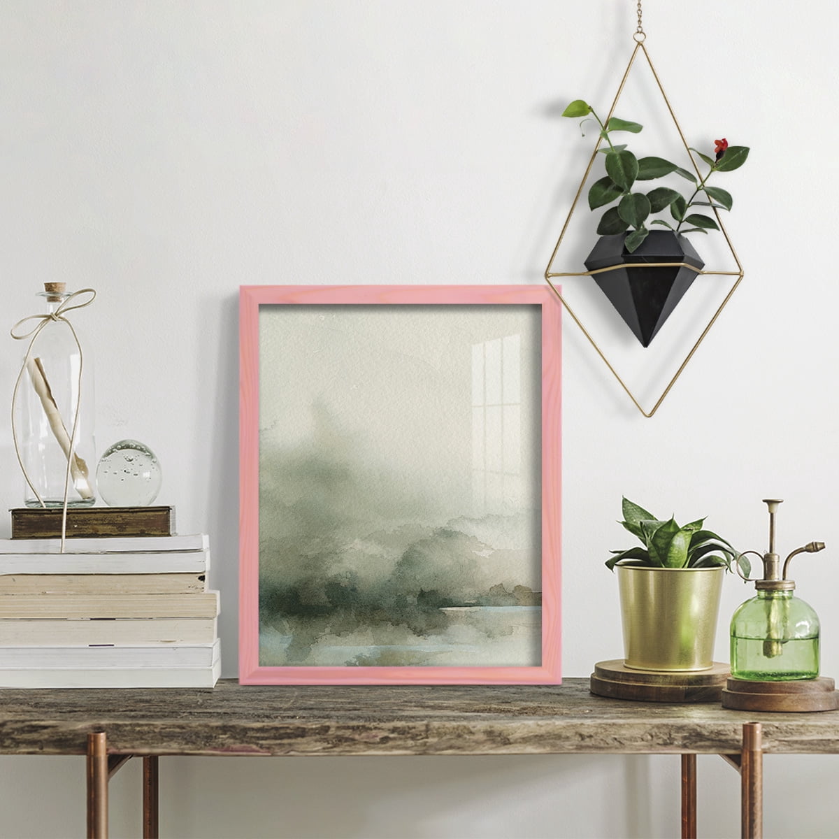 Heavy Fog I - Framed Print w/glass - Sunset Pink