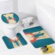 thumbnail image 4 of Juego de 4 cortinas de ducha Ratatouille con alfombrillas antideslizantes, tapa de inodoro y alfombrilla de baño, cortina de ducha impermeable con dibujos animados para niños con 12 ganchos,, 4 of 8