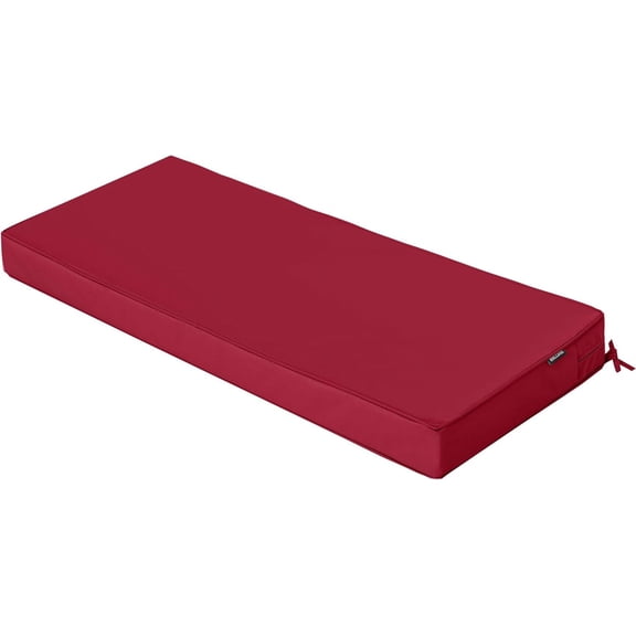 Outdoor Bench Cushions 48 x 18 Inch Thick Waterproof Porch Swing Cushions with Tie Patio Furniture Chair Cushion Bench Pad Color Fastness Backyard Seat Pads Burgundy
