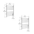 thumbnail image 5 of Ancona Prestige Dual 8-Bar Hardwired and Plug-In Towel Warmer in Brushed Stainless Steel with Wall Countdown Timer, 5 of 5