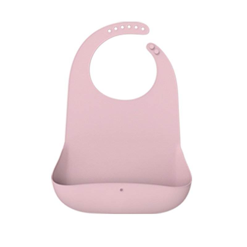 Bpa Free Adjustable Waterproof Silicone Adult Bibs Pink 1525#