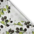 thumbnail image 6 of Ambesonne Italy Valance & Curtain, Black Green Olives on Branch, 55"x30", White and Multicolor, 6 of 7