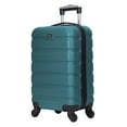 Wrangler 20” Carryon Rolling Hardside Spinner Luggage, Teal