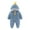 Blue, variant on IROINNID Newborn Baby Fleece Footie Snowsuit Winter Hooded Warm Romper Cartoon Jumpsuit Outfits For Girls Boys