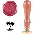 thumbnail image 1 of Sello de cera con forma de árbol de coco, sello de cera vintage retro para sellar plantas, 1 of 9