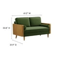 thumbnail image 3 of Kellan Loveseat in Walnut Moss Green, 3 of 9