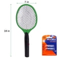 thumbnail image 3 of Gustave Electric Racket Fly Swatter Mosquito Bug Zapper Wasp Insect Killer Outdoor/Indoor Pest Control with 2 AA Batteries, Green, 3 of 9