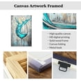 thumbnail image 5 of ZHONGYUTONG Wine Canvas Wall Art for Kitchen Prints Teal Wine Glass Picture Modern Kitchen Restaurant Dinning Room Bar Wall Decor Framed (12.00" x 18.00"), 5 of 5