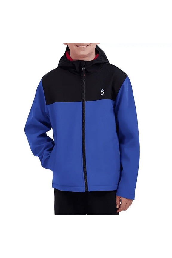 Boys Softshell Jacket (Blue/Black, 4)