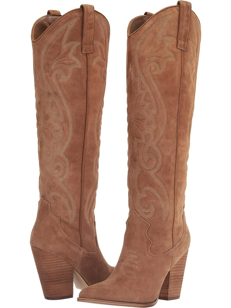 STEVE MADDEN LASSO Boots Chestnut Suede - Walmart.com