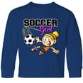 thumbnail image 3 of Inktastic Soccer Girl Long Sleeve Youth T-Shirt, 3 of 5