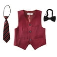 thumbnail image 1 of Conjunto de chaleco formal YuanLu para niños, color burdeos, talla 6, 1 of 6