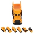 thumbnail image 3 of Juguete de Vehículo de Ingeniería Excavadora, 6 Unids/Set Escala 1:64 Aleación y PlásStico Ingeniería Coche Camión Juguete Mini Vehiculo Modelo Regalo para Niño, 3 of 7