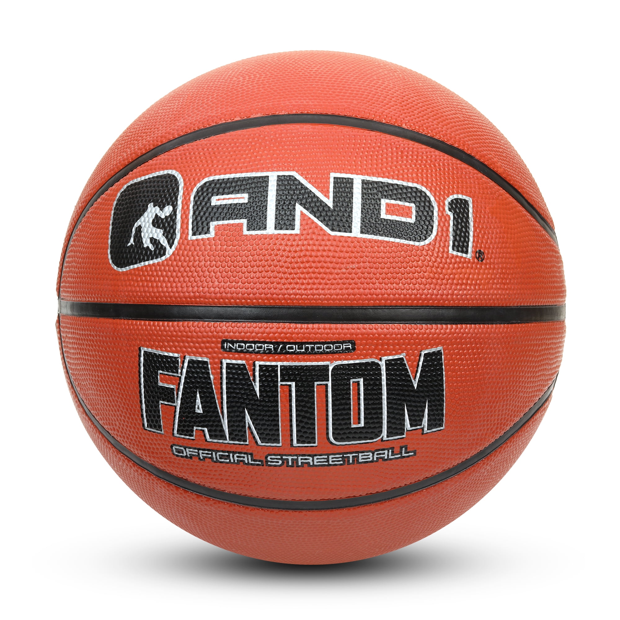 Made for Indoor and Outdoor Basketball Games AND1 Fantom Rubber Basketball & Pump Official Size Streetball 