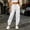 White, variant on Gamivast Women's High Waisted Jogger Sweatpants Casual Cuffed Track Pants with Pockets Drawstring Elastic Waist Athletic Workout Lounge Trousers for Running Gym Black L