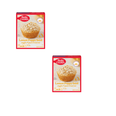 Betty Crocker Lemon Poppy Seed Muffin & Quick Bread Mix, 14.5 oz - Pack of 2