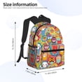 thumbnail image 3 of Daiia Boho Cute Owls School Backpack for Men Women, Unisex Large Waterproof Bookbag Schoolbag Casual Daypack for High School/College/Teens/Travel/Work Black, 3 of 8