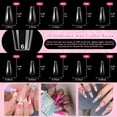 thumbnail image 2 of Kit de uñas postizas acrílicas Qinzave con puntas de ataúd transparentes, 2 of 8
