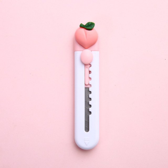 9.2cm Cute Retractable Utility Knife Paper Cutter Letter Opener Portable Safety Locking Blade Pocket Craft Office School SupplieCN He Qiyong unisex