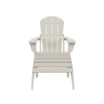 thumbnail image 5 of WestinTrends Malibu Outdoor Lounge Chair, 2-Pieces Adirondack Chair Set with Ottoman, All Weather Poly Lumber Patio Lawn Folding Chairs for Outside Pool Garden Backyard Beach, Sand, 5 of 10