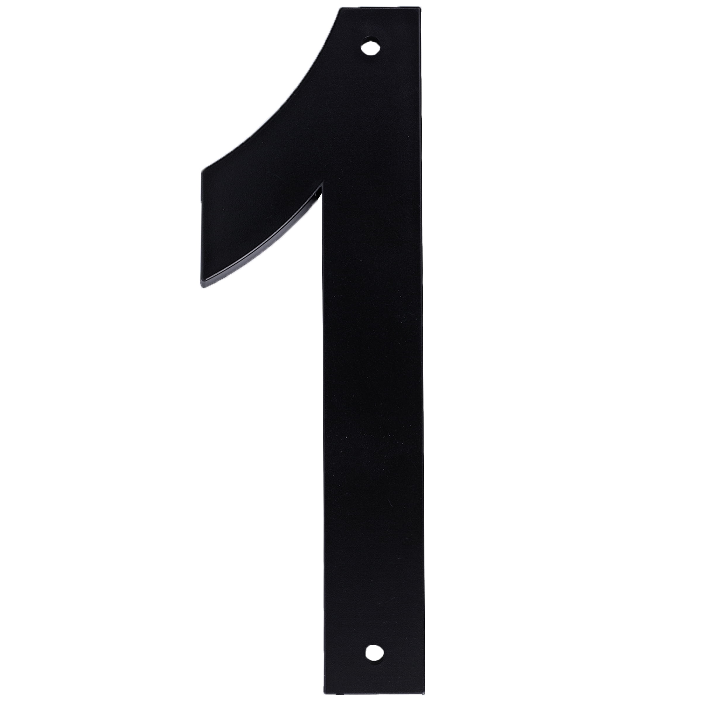 (5 pack) HY-KO 4" Black Plastic Modern Number 1
